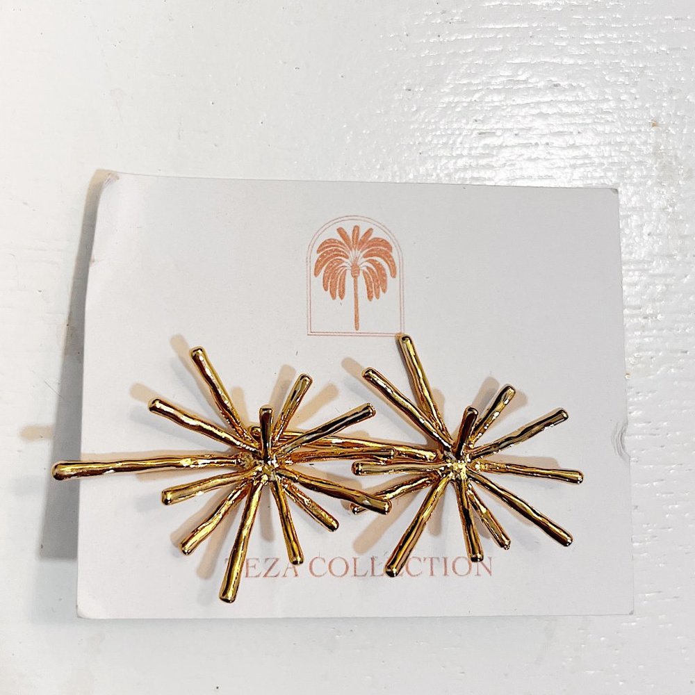 GOLD STARBURST EARRINGS